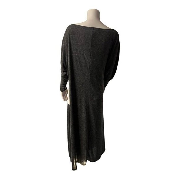 Caslon Womens Jersey Knit Wrap Midi Dress~Size Small~Grey Dark Charcoal L1 16 - Picture 4 of 8